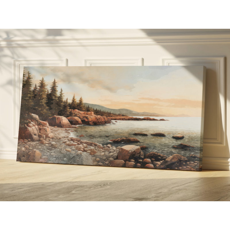 Grand panoramique de l'Acadia National Park, L 60 po x H 30 po x P 1,5 po, Toile tendue