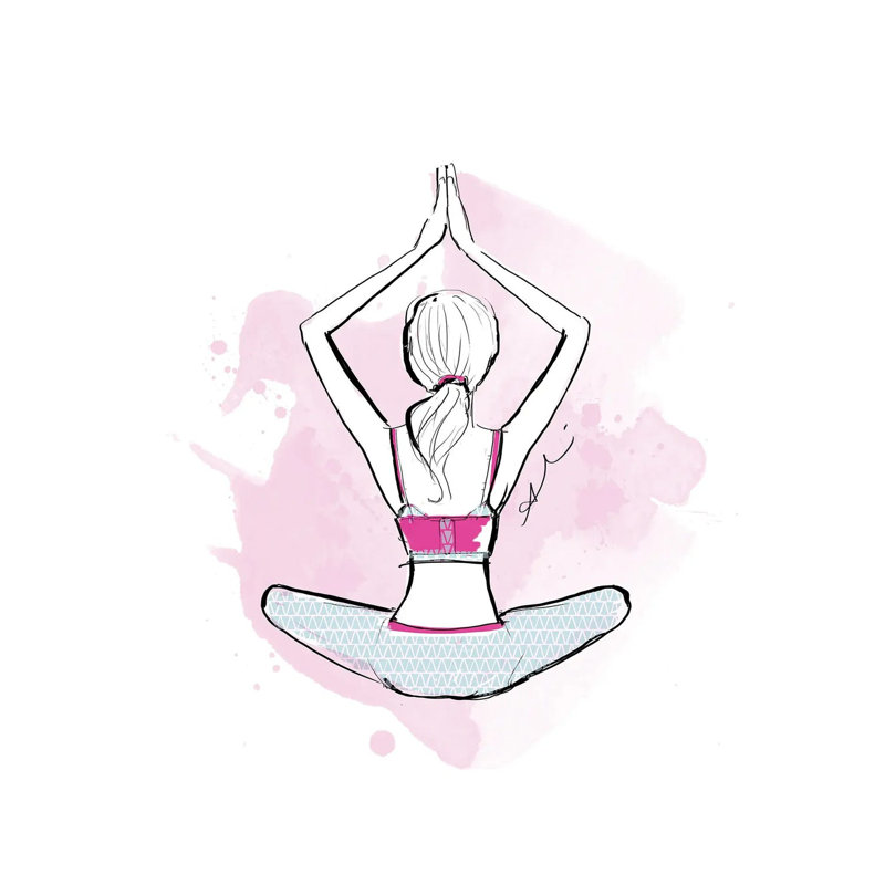 Yoga by Alison Petrie - Wrapped Canvas Print, 45.72 cm H x 45.72 cm W