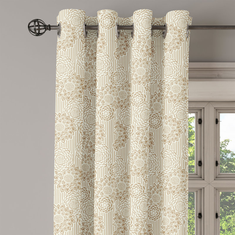 Rideau décoratif à œillets 2 panneaux Dakota Fields, 50 po x 54 po, brun clair, L 50 po x L 54 po