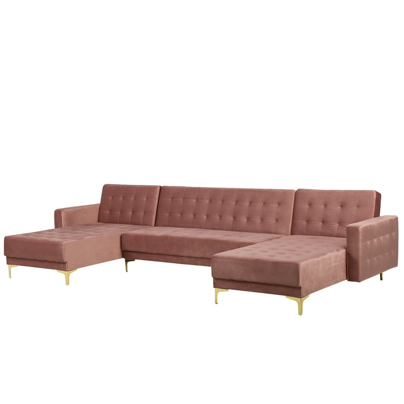Dublin 5 Seater Velvet Large Corner Sofa 