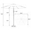 Parasol de table d'extérieur 9 pi avec parasol inclinable et manivelle (base non incluse)-1005658017