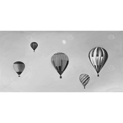 Air balloon landscape - 15.75"x31.50" Desk mat
