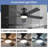 46" 5-blade Indoor Flush mount Ceiling Fans With Lights And Remote/App-994422638