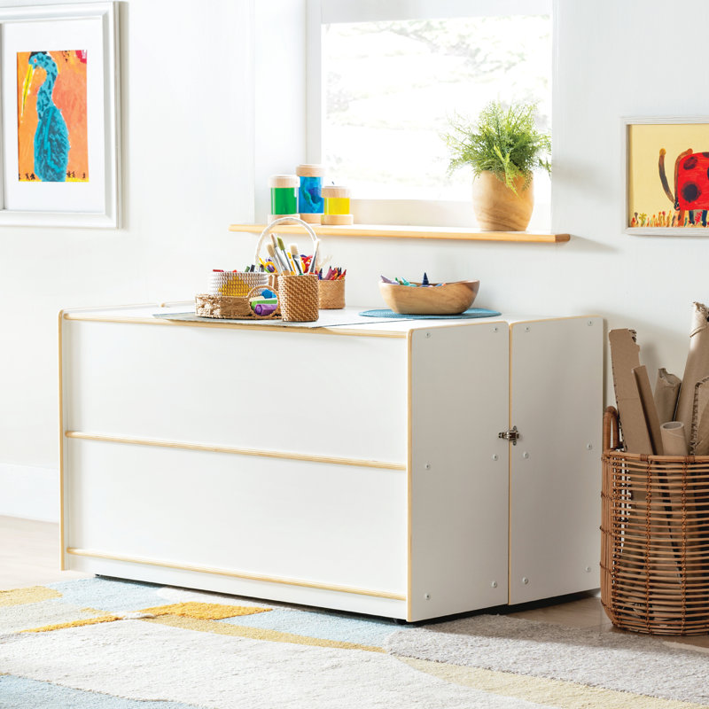 Unité de rangement pliable et verrouillable EdQ 24 po - Naturel, Natural