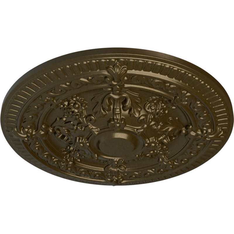 Médaillon de plafond 26 po x P 3 po Vincent (convient aux auvents de 6 po ou moins), Laiton