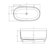 47'' X 25.6'' Freestanding Solid Surface Stone Resin Soaking Bathtub