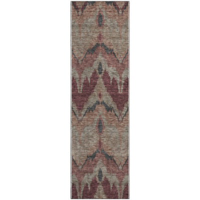 Premium Machine Washable Prisco Burgundy Rug
