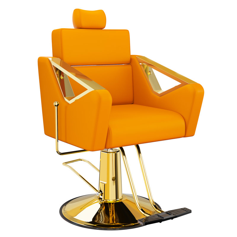 Fauteuil de massage ergonomique en similicuir, Orange