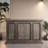 62.2" Grey Rectangular Solid Wood Reception Desk-2118981625