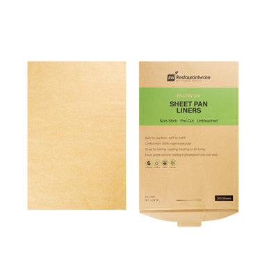 Feuilles de papier parchemin de 16 x 24 pouces, 200 plaques de cuisson résistantes aux graisses pour le four - pré-découpées, revêtement en silicone double face, plaque de cuisson en papier antiadhésif non blanchie, pleine grandeur