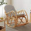 Chaise berçante en bois massif et rotin Balcon Casual