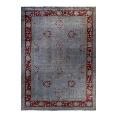 Tapis gris unique de 9 pi 1 po x 12 pi 7 po Yasman
