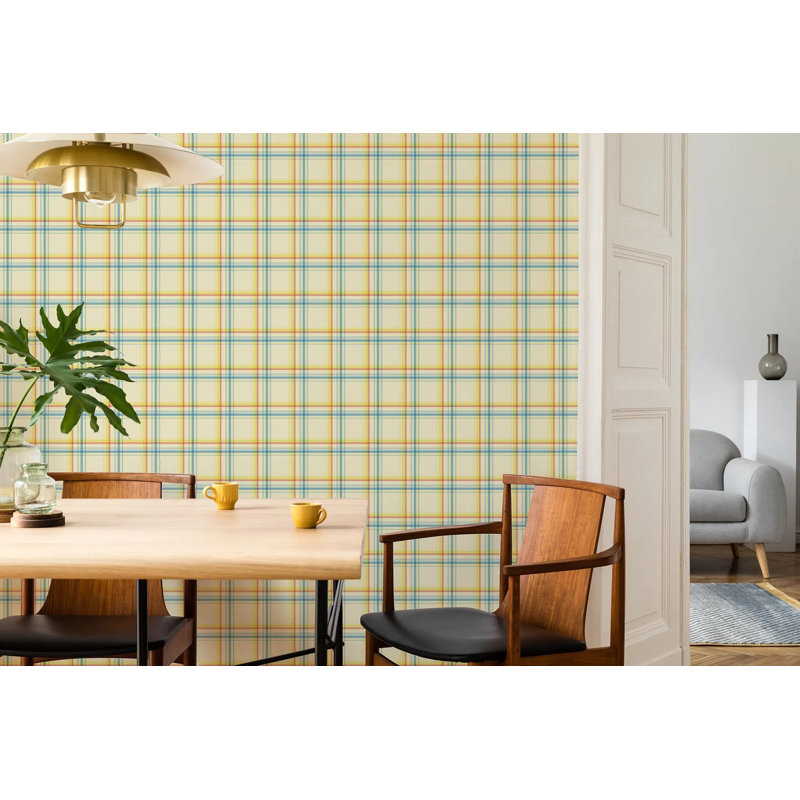 Ashcroft Tartan, Primary Picnic, Faux Grasscloth