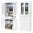 63" Tall Bathroom Cabinet with Tempered Glass Doors Adjustable Shelves Large Drawer-65410150