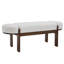 Banc moderne rembourré en bois massif avec un revêtement irrégulier élégant pour la fin du lit, la salle à manger, le porche, le salon-1560198516