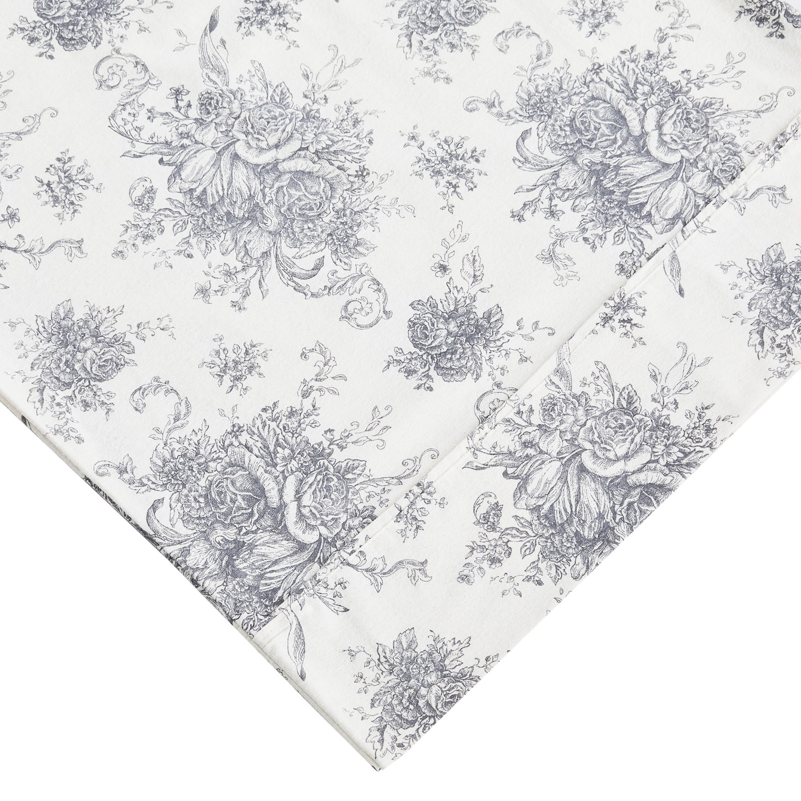 Cotton Flannel Sheet Set, Twin Sheet Set with 1 Pillowcase, Gray