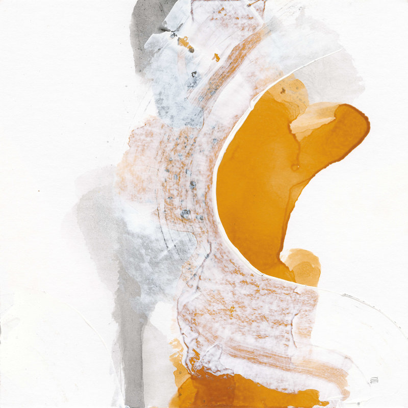«Amber Wash I» par Chris Paschke - impression sur toile tendue, H 30 po x l 30 po, Non, Cadre flottant doré