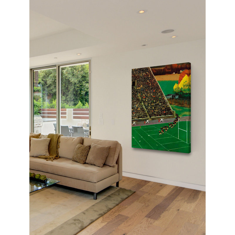 Multi-Color Sports Canvas Print by John Falter, 26" x 33"