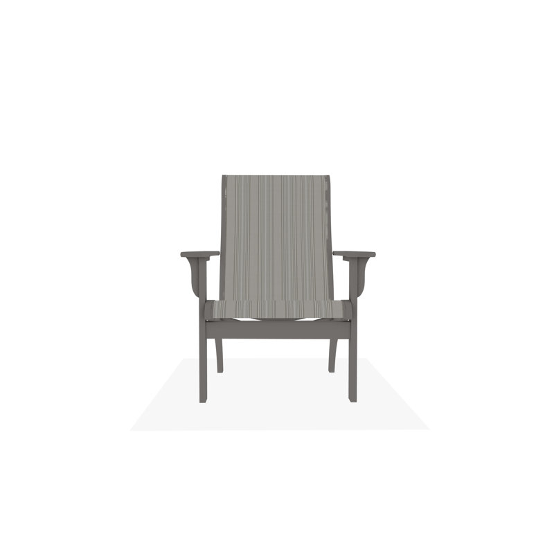 Adirondack MGP Polymer Outdoor Lounge Chair, Warm Gray, Harbor