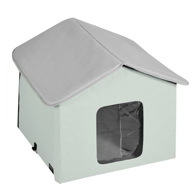 Abri pour chat chauffant pliable pour chat avec petit coussin chauffant