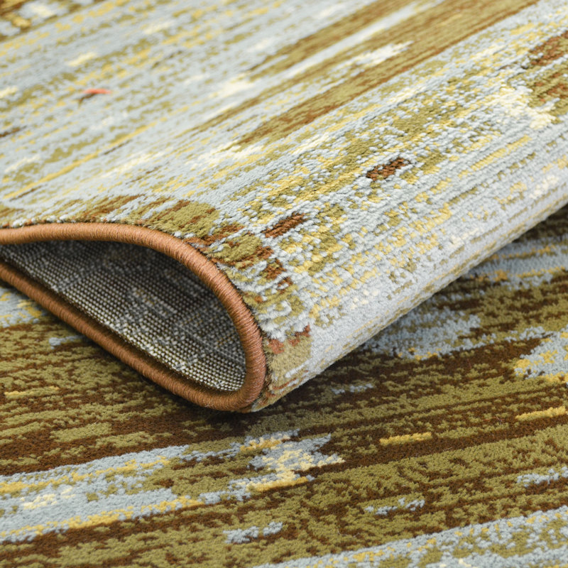 Tapis bleu / beige Bayville Southwestern, Rectangle 2 pi 3 po x 3 pi 3 po