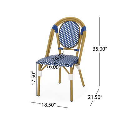 Ensemble de 2 chaises d'extérieur French Bistro
