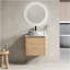 Meuble-lavabo mural 24 po avec lavabo d'art en céramique et porte à fermeture en douceur, emballage KD, contreplaqué-273017508