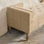 Banc de rangement à rabat en chenille de 64,6 po de large blé avec accoudoirs, dossier, 2 traversins et pieds en bois d'hévéa blanchi-2046904338-2046904341