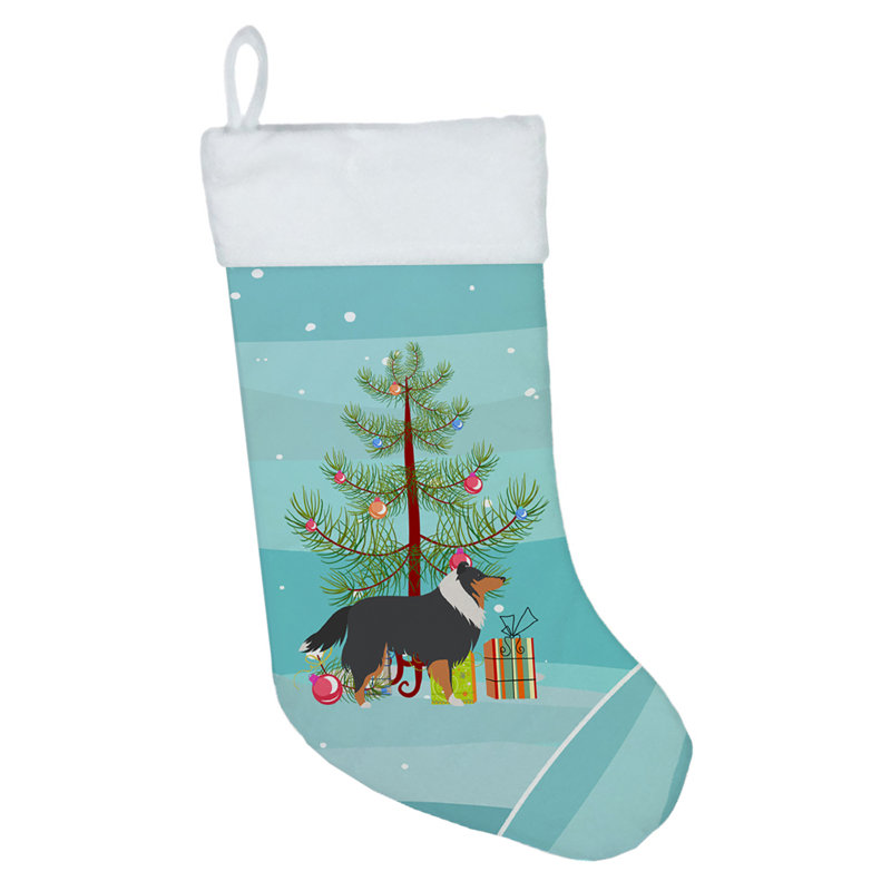 Chaussette de noël joyeux de noël, Sheltie / berger des Shetland