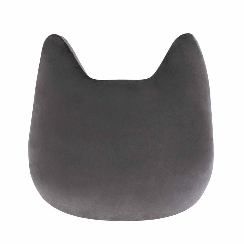 Black Cat Shaped Rhinestone Pillow