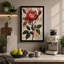 Crimson Rose Study Botanical - Wrapped Canvas-77462438-77462447
