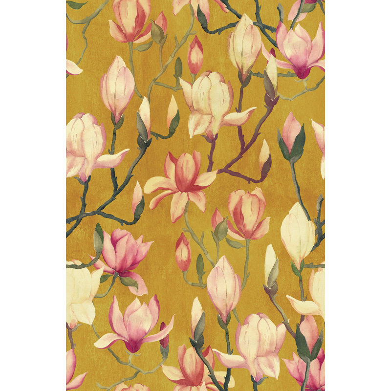 Galerie Designer Walls Magnolia Wallpaper, Yellow