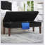 Banc capitonné avec rangement Design simple, confortable et durable, banc multifonctionnel-1002107075
