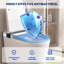 Toilette intelligente une pièce avec siège chauffant à fermeture silencieuse, capteur de pied / hors siège / occultant / chasse à distance, toilette allongée avec bidet sans réservoir, veilleuse douce, télécommande