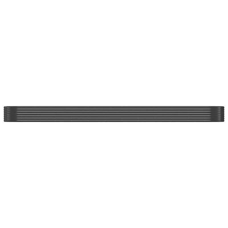 Catalapa Metal Raised Garden Bed, 14.2" H x 199.6" W x 39.4" D, Anthracite