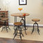 Swivel Solid Wood Adjustable Height Bar Stool-1527546247