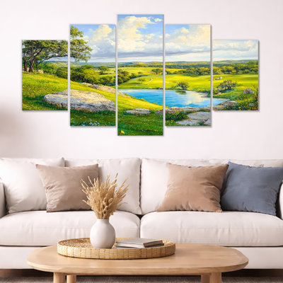 Texas Hill Country I - Texas Print Wall Art 5 Panel