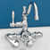 P1018 Thermostatic Tub Wall Mount Faucet with Fixed Arched Spout