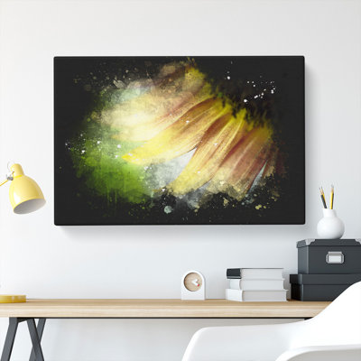 Sunflower Vol.1 Paint Splash - Wrapped Canvas