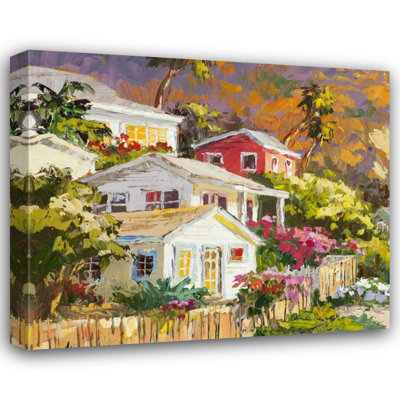 Dovecove Dertner, Erin Gallery Wrapped Canvas Art Titled: Beach Cottage Community