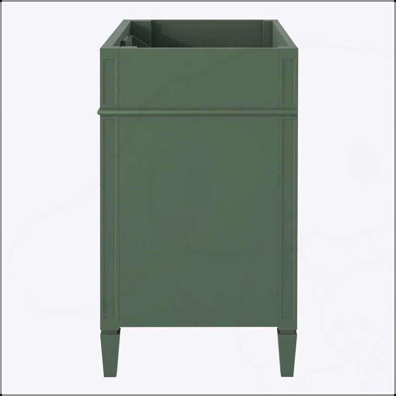 Modern 30'' Bathroom Vanity with 2 Drawers, Tip-out Drawer, and Adjustable Shelf for Efficient Storage, Green