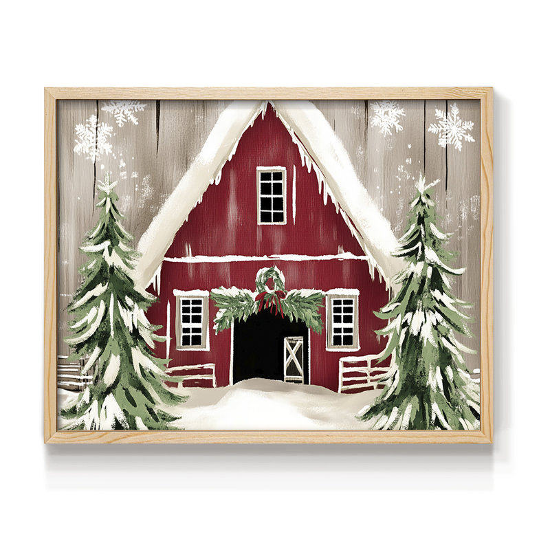 Art de Noël - DCCLxxvi - reproduction encadrée, Naturel, H 22 po x l 28 po