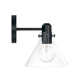 Single Light Glass Steel Dimmable Armed Sconce