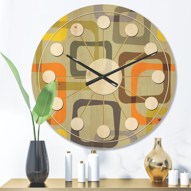 Horloge murale rétro Mid-Century, Petit