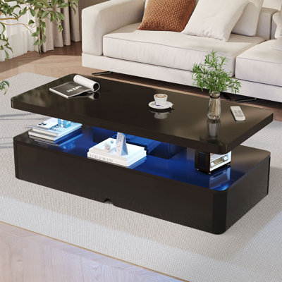Table basse moderne avec lumière DEL pour le salon