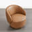 Modern Swivel Barrel Chairs With Wood Base