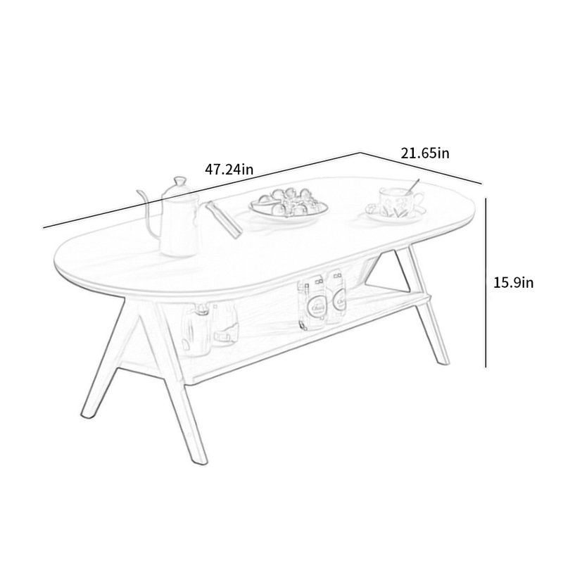 Log cream wind solid wood rock table