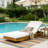 DaPrato Modern Coastal Acacia Wood Adjustable Chaise Lounge With Cushions-123140230