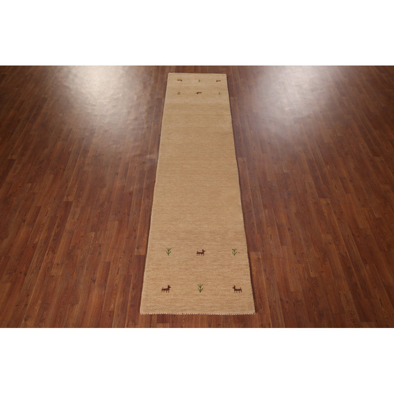 Tapis de couloir oriental petits animaux Gabbeh 3 x 10