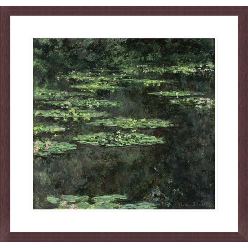 «Waterlilies» par Claude Monet, impression giclée encadrée, H 23,5 po x l 24,65 po